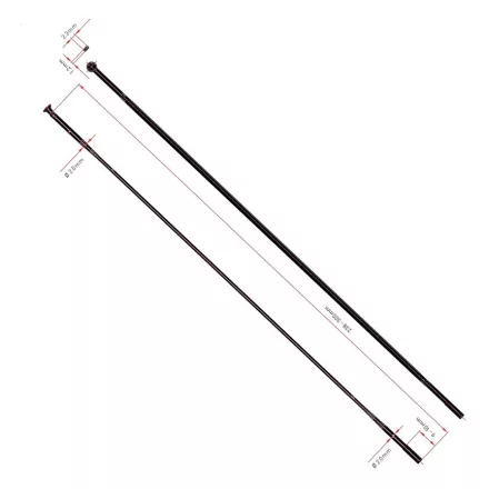 Küllő DT Swiss Aero comp egyenes 2.0/2.3/1,25x250 fekete