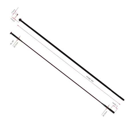 Küllő DT Swiss Aerolite egenes 2.0/2.3/0.9x298 ezüst