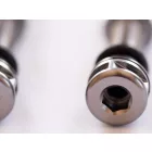 44mm FV Presta Tubeless szelep párban Inserthez is Ezüst