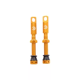   44mm FV Presta Tubeless szelep párban Inserthez is Narancs, Alu szelepsapkával