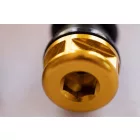 44mm FV Presta Tubeless szelep párban Inserthez is Arany, Alu szelepsapkával