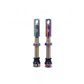   44mm FV Presta Tubeless szelep párban Inserthez is OilSlick, Alu szelepsapkával