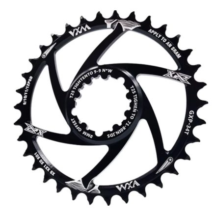 40t WXM Sram Direct mount 11-12 seb. fekete 8mm Offset 7075 Alu lánckerék gravel