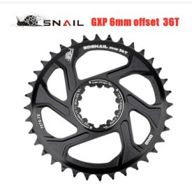   36t Snail Sram Direct mount 11-12 seb. fekete 6mm Offset 7075 Alu lánckerék