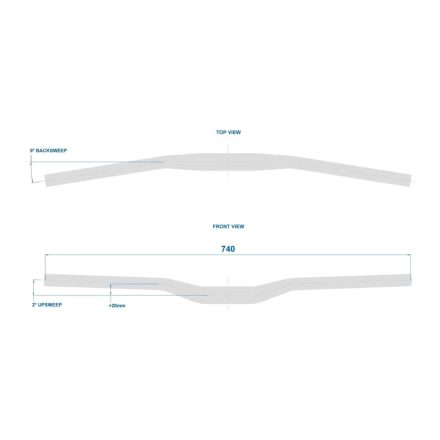 RITCHEY kormány COMP Rizer BB Fekete 740x35 emelkedés