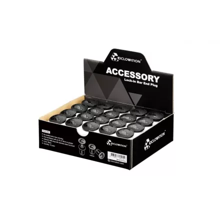 CICLOVATION kormánydugók Lock-In UFO tükör fekete 10db