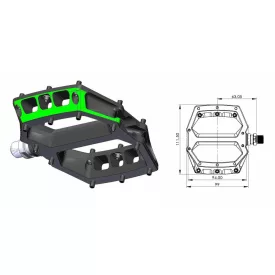 NUKEPROOF pedálok HORIZON Pro CroMo DH lapos piros