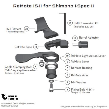 WOLF TOOTH pótalkatrész REMOTE IS-II átalakító készlet