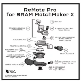   WOLF TOOTH pótalkatrész a REMOTE PRO Matchmaker X átalakító készlethez
