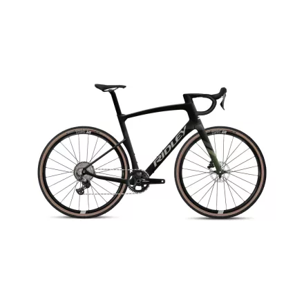 RIDLEY kerékpár KANZO Fast GRX800 Fekete metál / Hadsereg zöld / Ezüst M