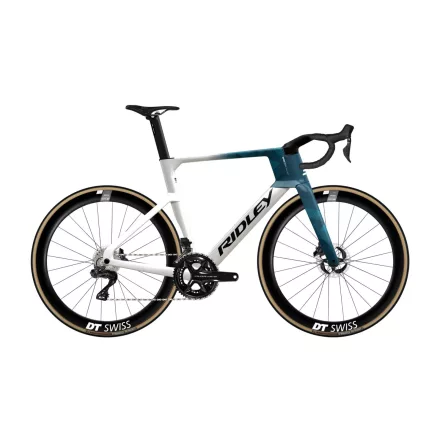 RIDLEY kolo NOAH Fast Force AXS White/Black/Petrol Blue Metallic M