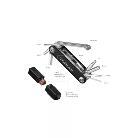 TOPEAK tools NINJA MASTER+ TOOLBOX T11 szerszámok