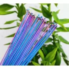 36db, 289mm TANKE Kerékpárküllők, küllőanyákkal, oilslick, szivárvány színű